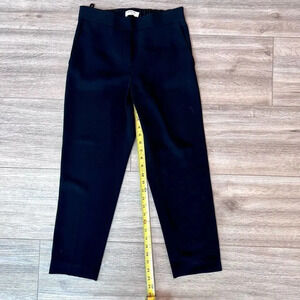 Babaton Women's Black Cropped Mid Rise Pleated Trouser Cohen‎ Pant Size 4